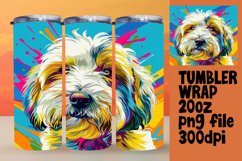 Colorful Abstract Dog Wrap 20oz for Sublimation Product Image 1
