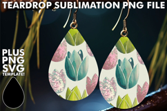 Cheerful Teardrop Earrings GIFT MAGIC, Flower Pattern Product Image 1