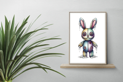 Melting Rabbit Doll Spooky Halloween Voodoo PNG Product Image 2