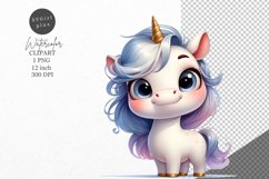 Unicorn clipart, Fantasy clipart, Nursery clipart Product Image 1