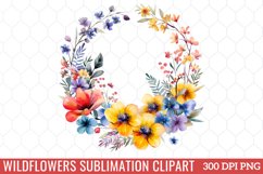 Wildflowers Sublimation Clipart Product Image 1