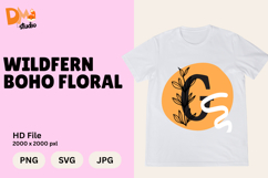Wildfern Boho Floral Monogram Product Image 1