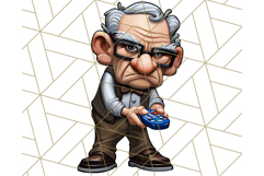 Grumpy Old Man PNG Clipart, Funny Father’s Day Graphics Product Image 5