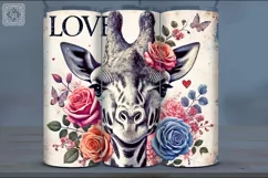 4 Gothic Giraffe Tumbler Sublimation, 20 oz Tumbler Wrap Product Image 5