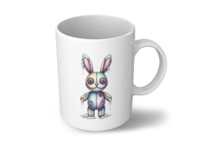 Melting Rabbit Doll Spooky Halloween Voodoo PNG Product Image 6