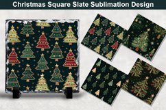 Christmas Tree Square Sublimation Slate Designs Product Image 1