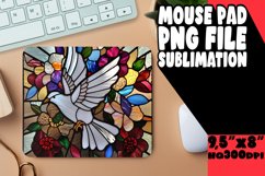 Stained Glass Bird Mouse Pad Design for PNG Product Image 1