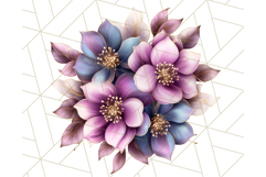 Gothic Floral PNG, Dark Aesthetic Flowers Clipart Print Product Image 5