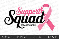 Pink Ribbon Squad | Breast Cancer SVG | Pink Ribbon Product Image 1