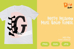 Misty Meadow Muse Boho Floral Monogram Product Image 1