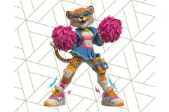 Forgotten 80s Cartoon Clipart PNG, Retro Animal Heroes Product Image 5