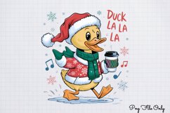 Funny Christmas Duck Sublimation Clipart PNG Product Image 1