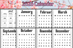 2027 calendar templates with flower frame Product Image 2