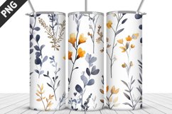 Flowers Tumbler Wrap | Sublimation Design | Tumbler PNG Product Image 1