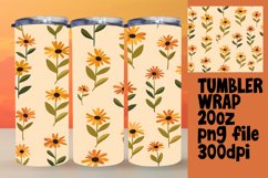 Springtime Pastel Boho Floral Tumbler Wrap Product Image 1