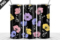 Flowers Tumbler Wrap | Sublimation Design | Tumble PNG Product Image 2