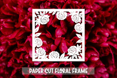 Paper cut Floral Frame SVG Cricut,Silhouette Craft Product Image 1