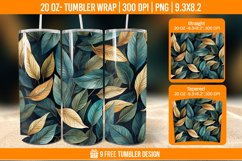 Leaf Tumbler Wrap Designs, Sublimation Wrap Product Image 1