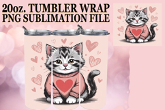 GIFT OF SERENITY 20oz TUMBLER WRAP, Valentines Cat Product Image 1