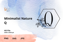 Minimalist Nature Monogram - Elegant Botanical Letter Design Product Image 1