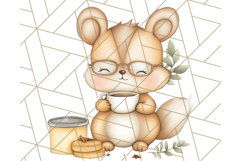 Tea Time Animal Clipart PNG Woodland Forest, Cottagecore Png Product Image 5