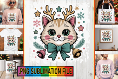 Bright TOTE BAG Designs PNG, Cute Christmas Product Image 1