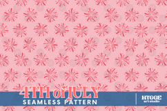 American 4th of July Patriotic Fireworks Seamless Pattern Product Image 1