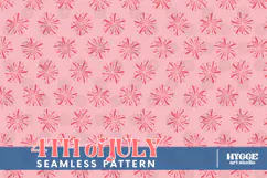 American 4th of July Patriotic Fireworks Seamless Pattern Product Image 1