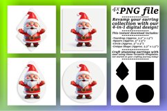 Circular 3D Chibi Winter Patterns - Earring Sublimations Product Image 1