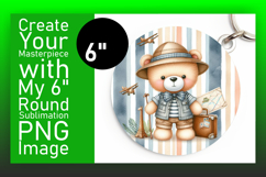 Vibrant Circle PNG for Keychains , Teddy Bear Product Image 1