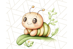 Cute Caterpillar Clipart PNG, Spring Bug Illustrations Product Image 5