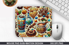 Mouse Pad Sublimation, Christmas Mouse Pad PNG Design Product Image 1