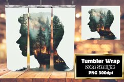 Unique Double Exposure Tumbler Art Product Image 1