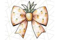 Watercolor Summer Bow Clipart PNG, Coquette Bright Bow Png Product Image 5