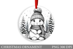Cute Bunny Christmas Ornament. Christmas Ornament Design Product Image 1