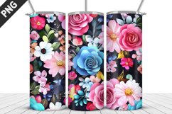 Flowers Tumbler Wrap | Sublimation Design | Tumble PNG Product Image 3