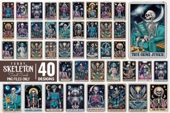 Funny Skeleton Tarot Card Sublimation, Waterproof Sticker Product Image 1
