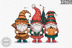 Halloween, Thanksgiving And Christmas - Gnome PNG Product Image 1
