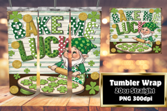 Sublimation Tumbler Template 20oz , St Patrick Product Image 1