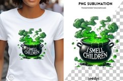 I Smell Children PNG, Funny Halloween Cauldron Design Product Image 1