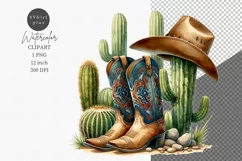 Western clipart, Cowboy boots clipart, Boots clipart Product Image 1