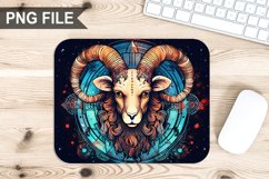 Aries Zodiac Sublimation Mouse Pad PNG Design Product Image 1