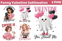 Funny Valentine Sublimation Clipart PNG Product Image 1