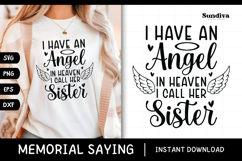 Heartfelt Memorial Quote SVG | I Call Her Sister Product Image 1