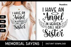 Heartfelt Memorial Quote SVG | I Call Her Sister Product Image 1
