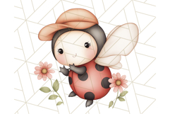 Cute Ladybug Clipart PNG, Pastel Whimsical Bug Illustrations Product Image 5