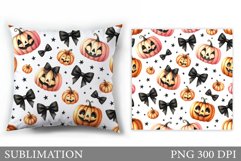 Cute Pumpkin Pillow Design. Cute Halloween Sublimation Product Image 1