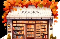 Cozy Autumn Bookstore PNG Sublimation Product Image 3