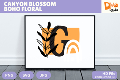Canyon Blossom Boho Floral Monogram Product Image 1