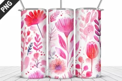 Flowers Tumbler Wrap | Sublimation Design | Tumble PNG Product Image 2